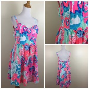 LILLY PULITZER Bright Floral Print Strappy Dress